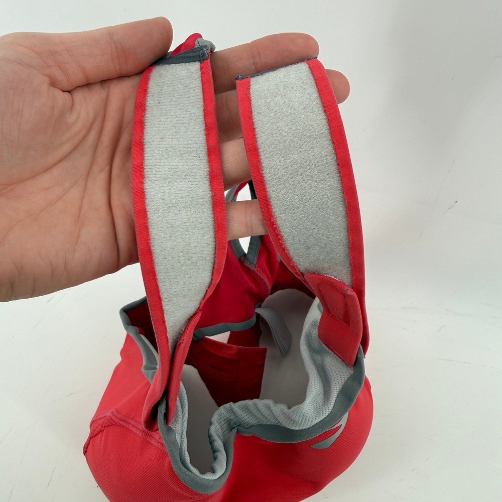 Brooks Moving Comfort Juno Racerback Sports Bra Red 32DD Hook Loop Straps 350025 - Picture 5 of 10